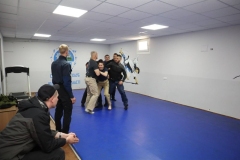 EP training working on the mats with a hostile