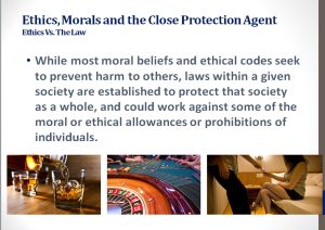executive protection training: ethics