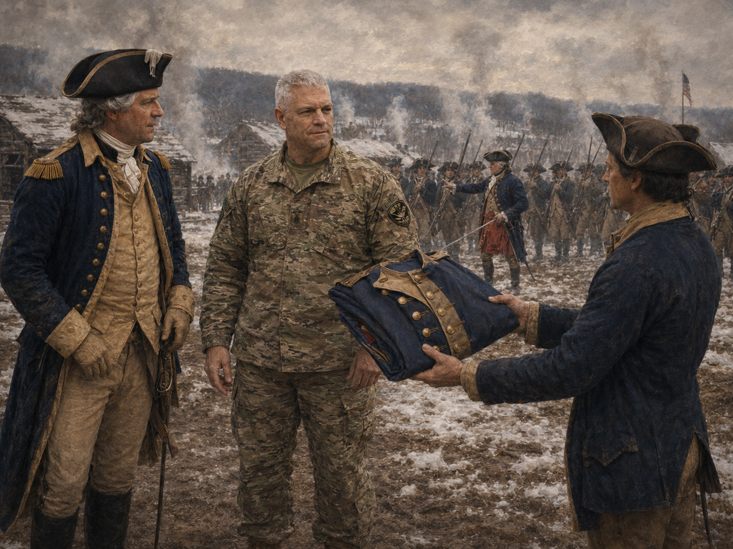 George Washingtons bodyguard, being in the proper uniform in any decade in order to get lessons learned