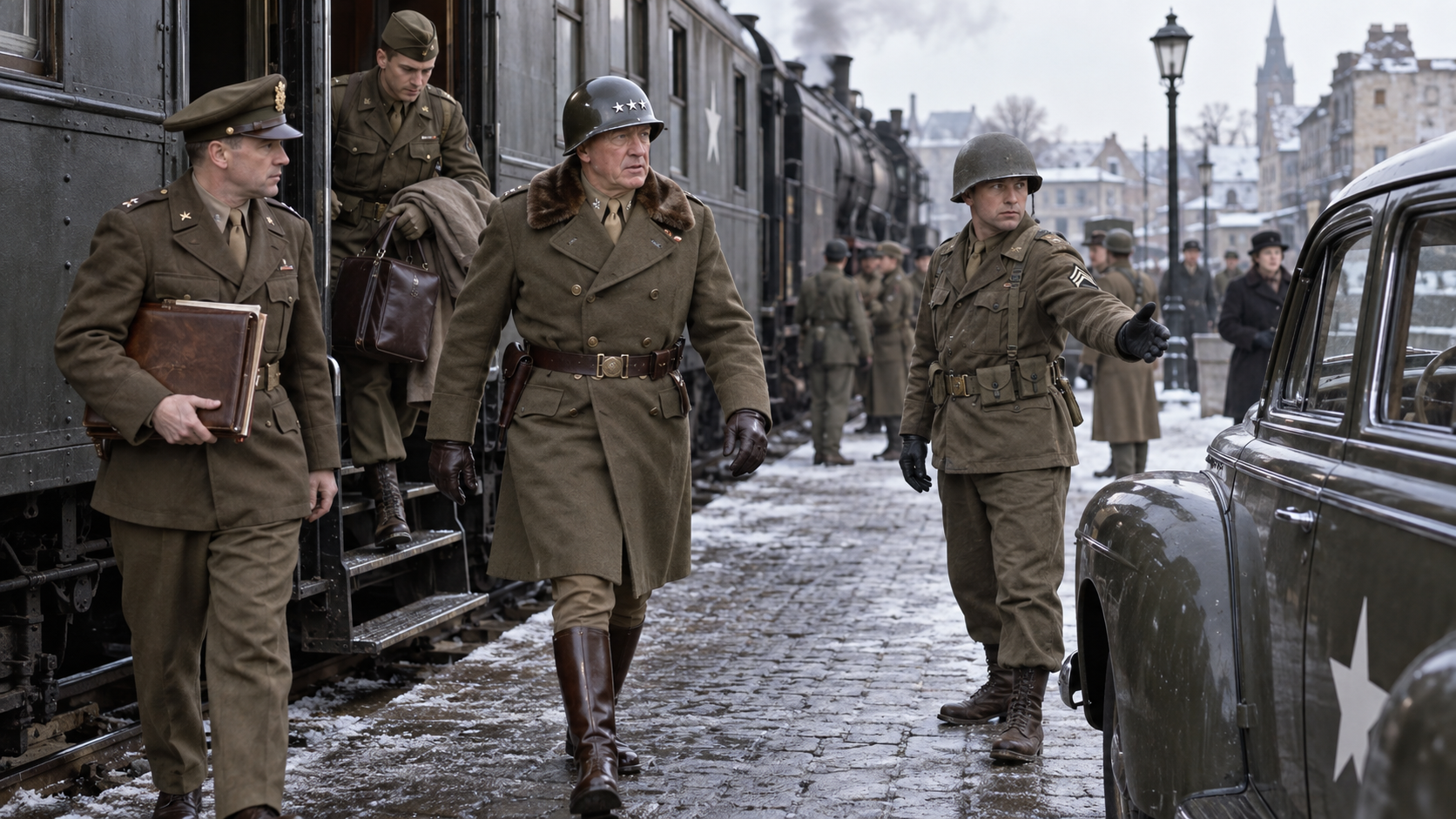 General Patton's executive protection, from train to car and back again