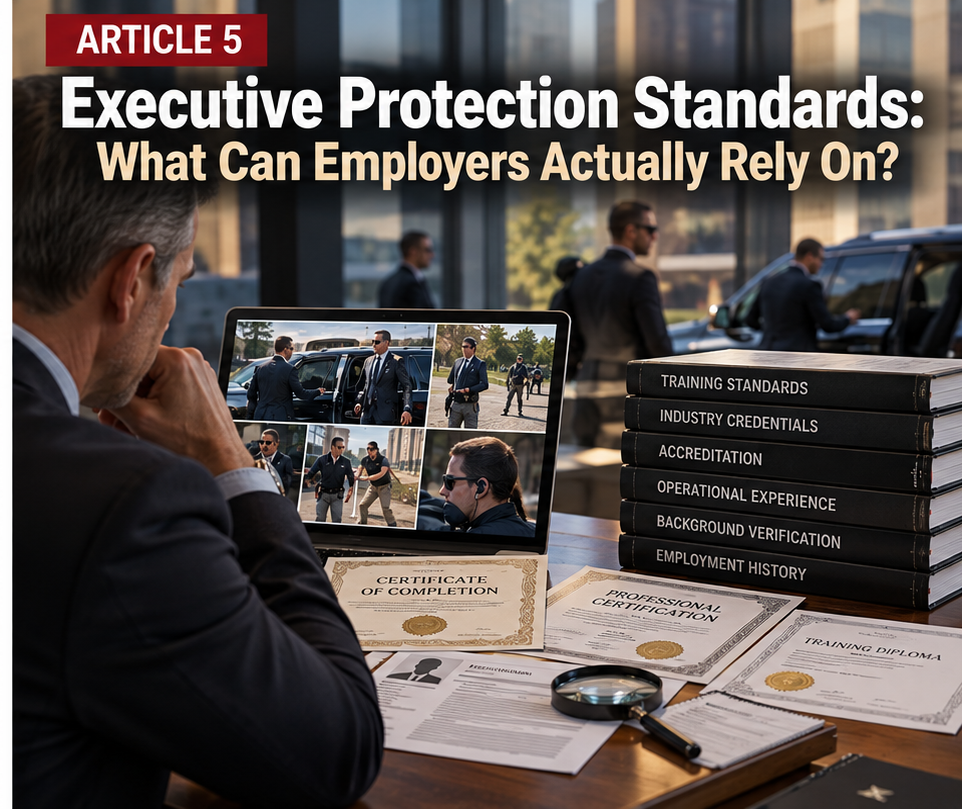 Executive Protection Standards: What Can Employers Actually Rely On?